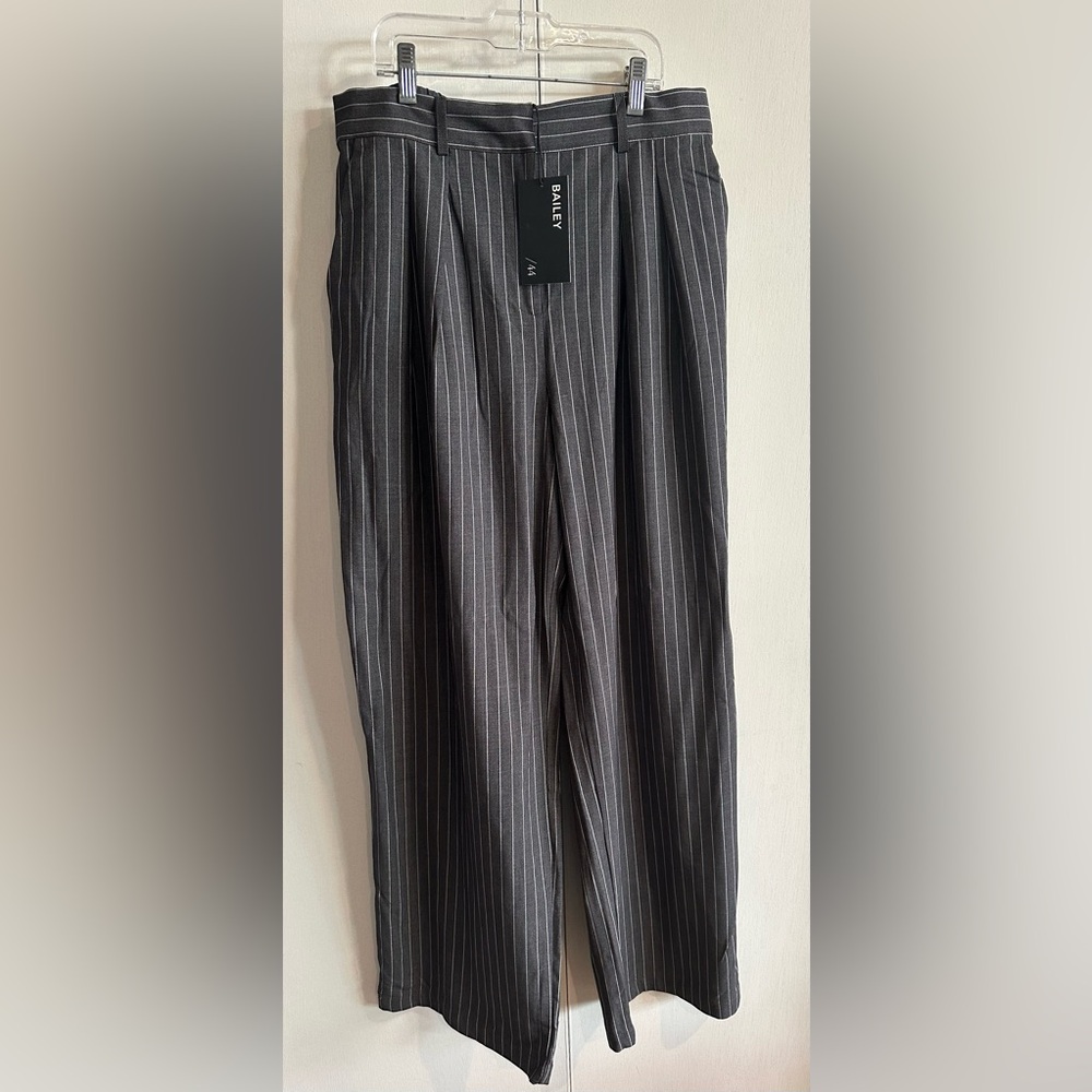 New Bailey 44 Charcoal Pinstripe Dress Pants